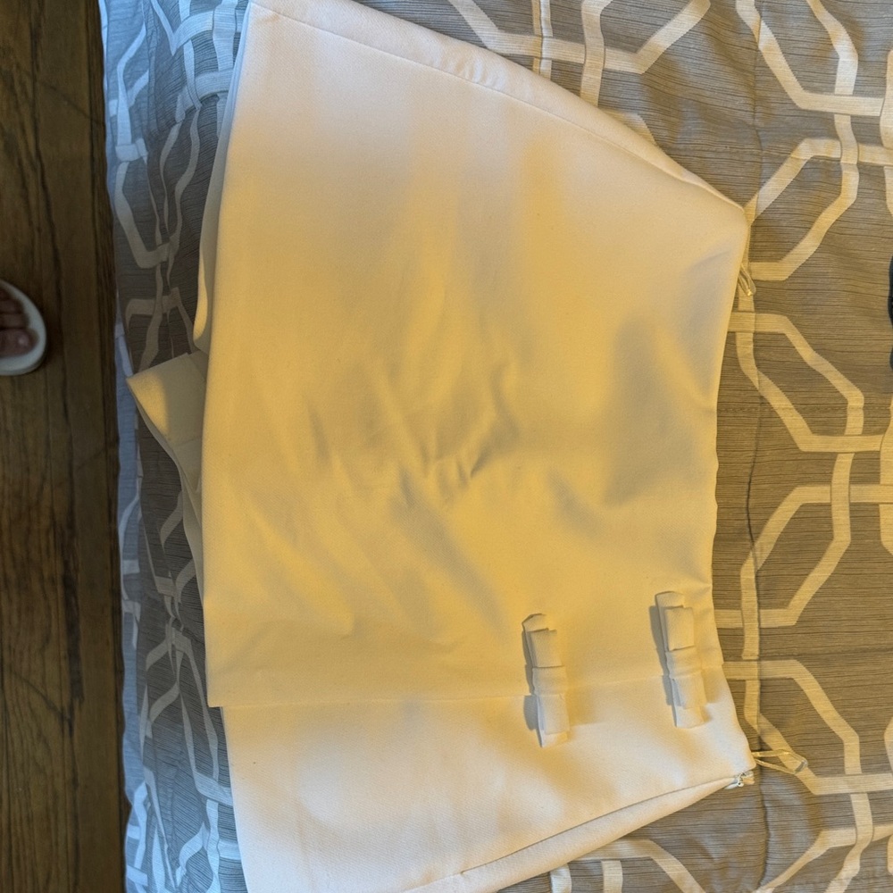 Zara Cream Skirt with Elegant Details